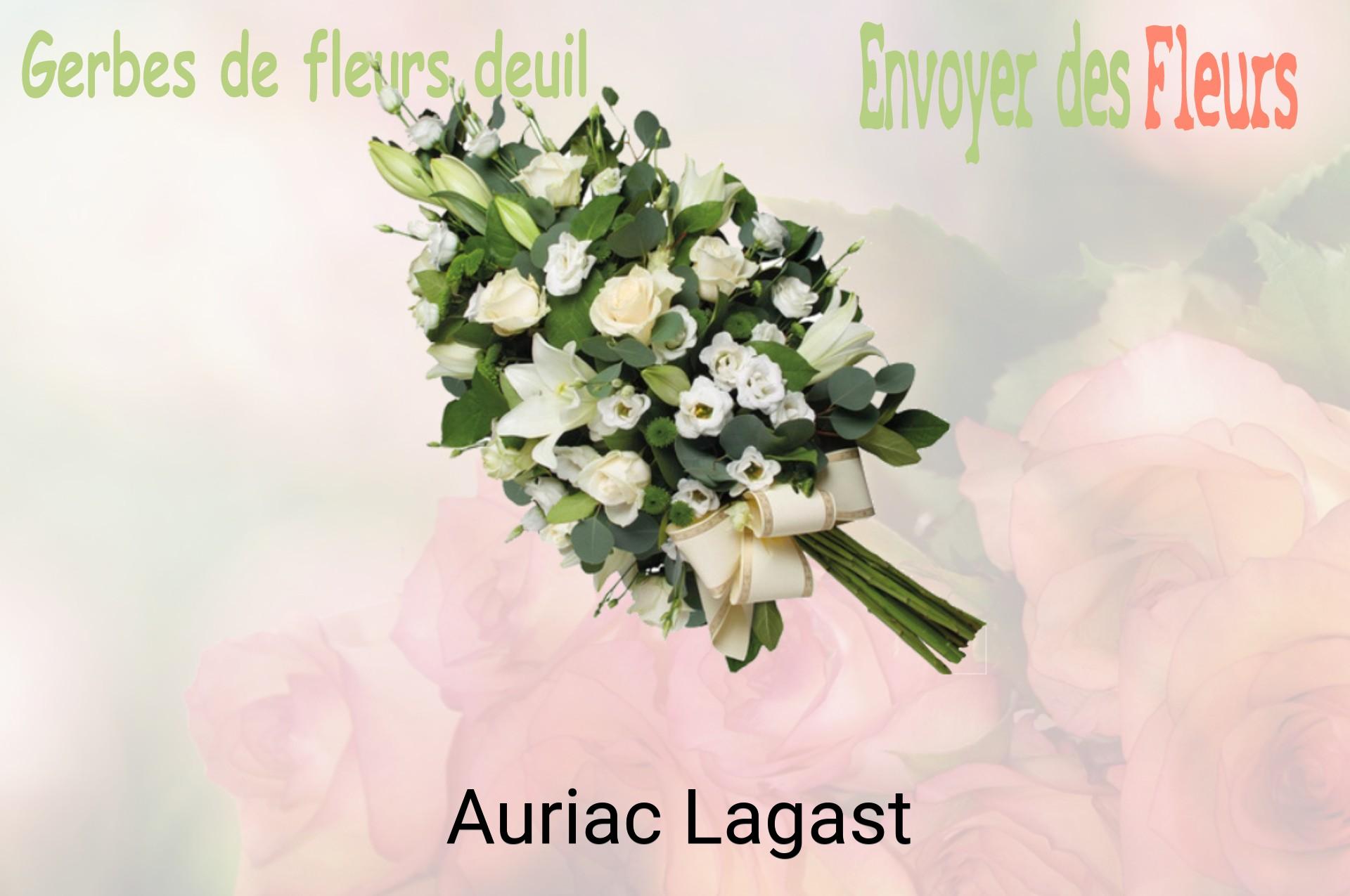 Gerbe de fleurs de deuil livrée à Auriac-Lagast